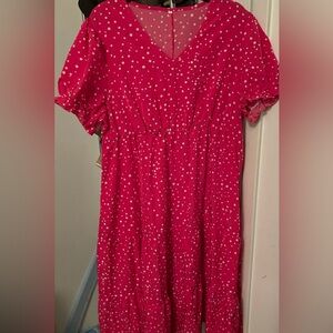 Pink empire waist dress